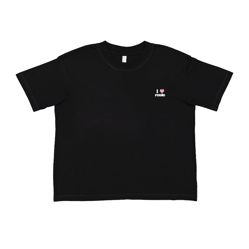 i heart rosie' black t-shirt | ROSÉ Official Shop